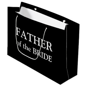 Far i Bride Black White Large Gift-säcken