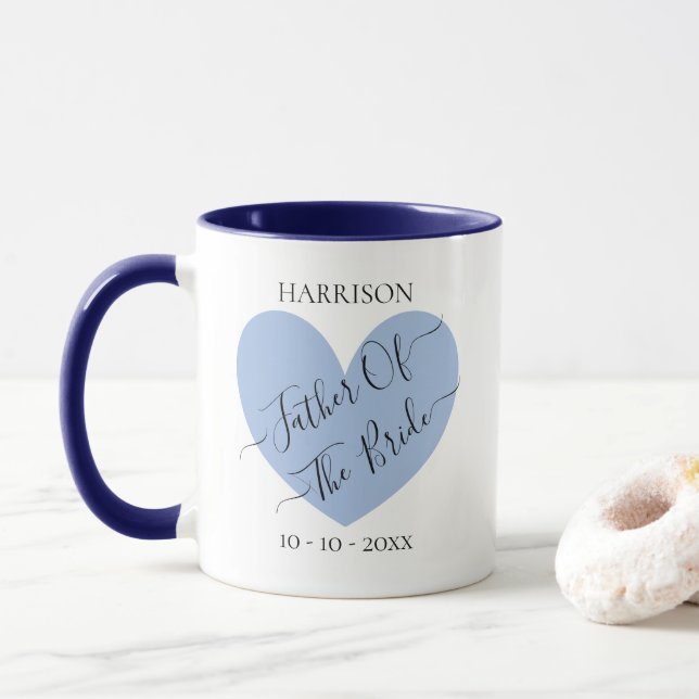 Far i Bride Blue Heart Personlig mugg (Med munk)