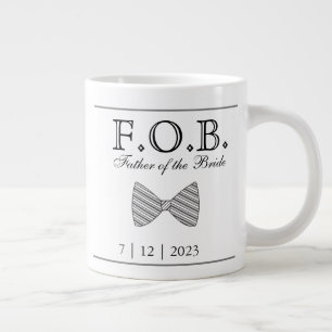 Far i Bride Bröllop Date Keepsaké Jumbo Mugg