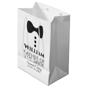 Far i Bride Bröllop gift Bag w/Black Tie