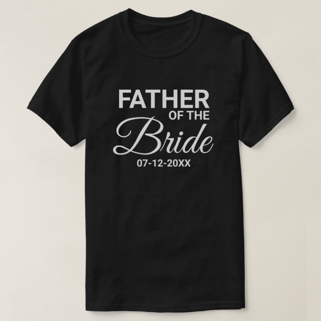 Far i Bride Bröllopsfest Matching Family T Shirt (Design framsida)