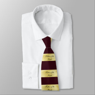 Far i Bride, Burgundy och Guld Slips