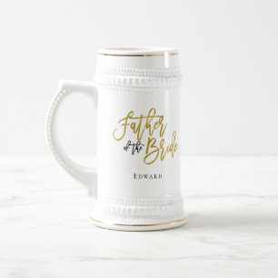 Far i Bride Gift/Namn/Guld & Black Sejdel