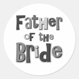 Far i Bride Grått Runt Klistermärke