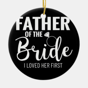 Far i Bride I älskade sin första Pappa Julgransprydnad Keramik