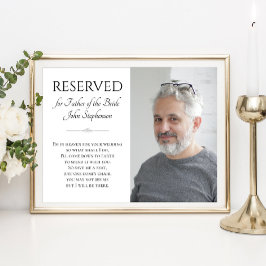 Far i Bride in Heaven Photo Memorial Bröllop Poster