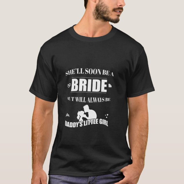 Far i Bride Pappa pappas Baby dotter manar T Shirt (Framsida)