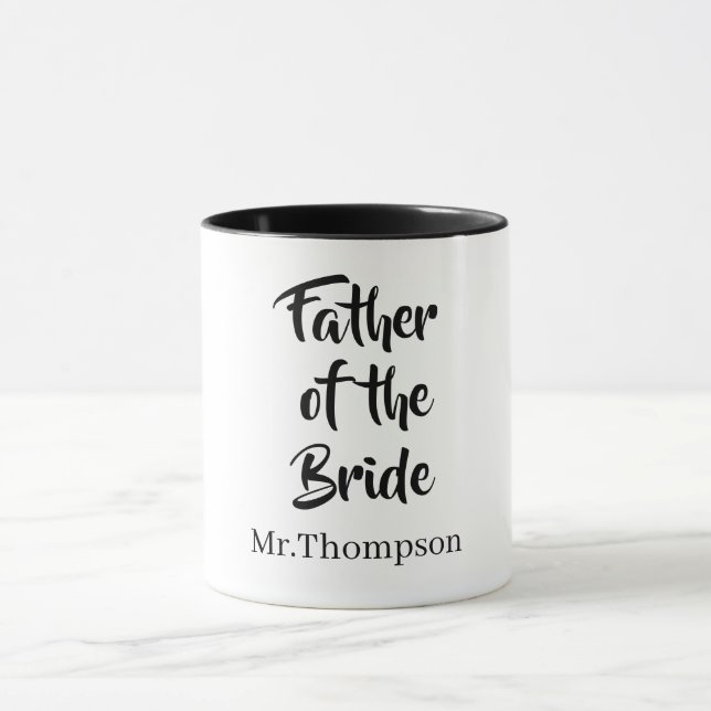 Far i Bride Personligt bröllp föräldragåva Mugg (Center)