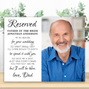 Far i Bride Photo Heaven Memorial Bröllop Poster