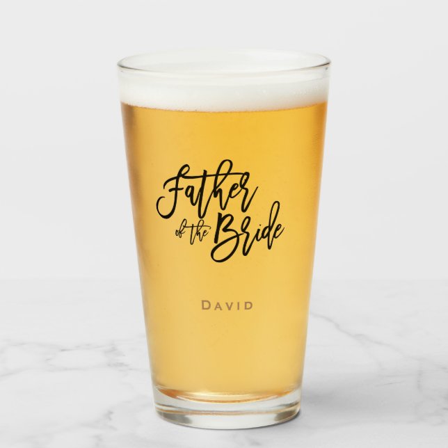 Far i Bride-skripttypografi/namn/gåva Glaskopp (Framsida fylld)