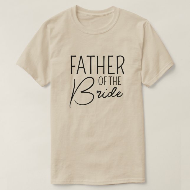 Far i Briden - Matchande familj Bröllop T Shirt (Design framsida)