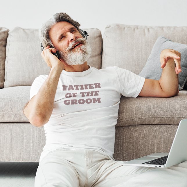 Far i Bröllopsfesten Groom White T Shirt (Skapare uppladdad)