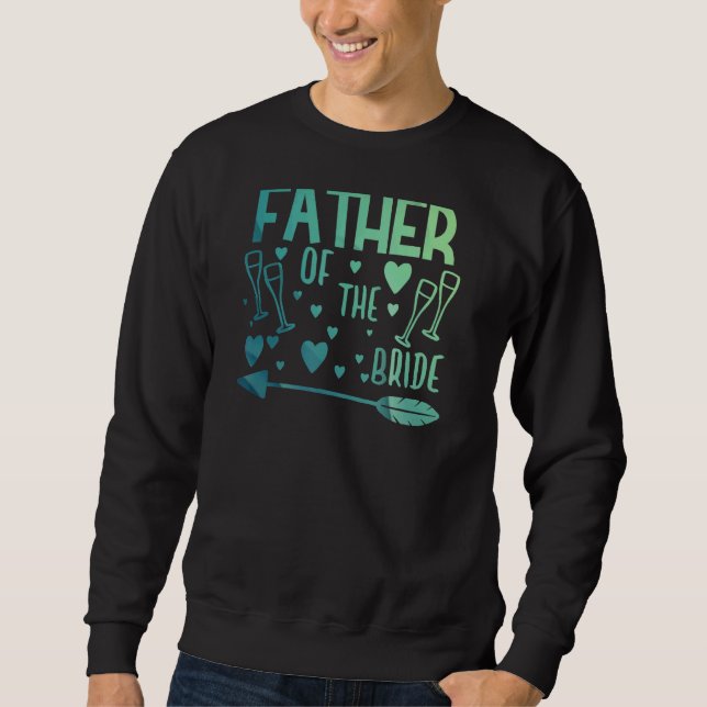 Far i bron och Groom Tees Bröllop Anniver Lång Ärmad Tröja (Framsida)