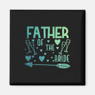 Far i bron och Groom Tees Bröllop Anniver Magnet