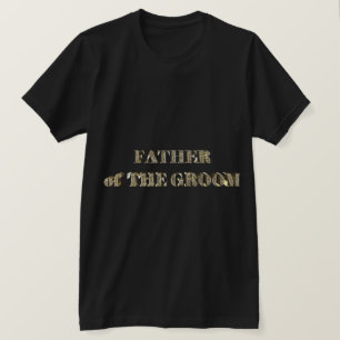 Far i Chicen Groom Golden Glitter Typography T-shirt