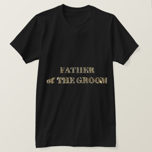 Far i Chicen Groom Golden Glitter Typography T-shirt (Design framsida)
