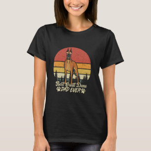 Far i den bästa fawn Great dane Pappa någonsin Vin T Shirt