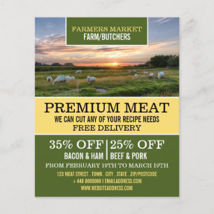 Får i Fält, reklam för jordbrukare och slaktare Flygblad