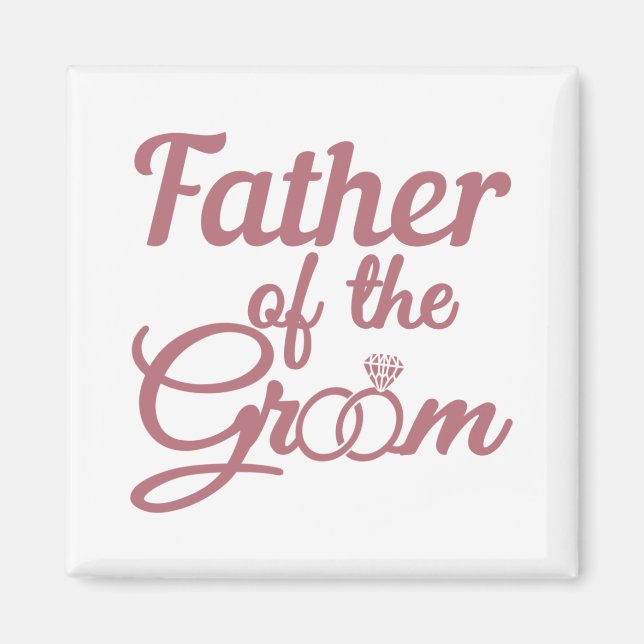 Far i familjen Groom Bröllop Magnet (Framsidan)