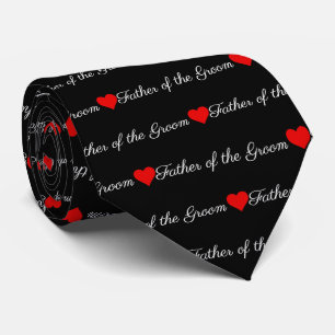 Far i Groom Black Hearts Neck Tie Slips