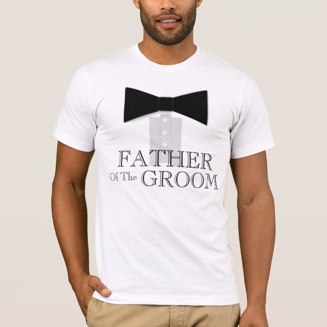 Far i Groom Bow Tie Tee Shirt (Framsida)