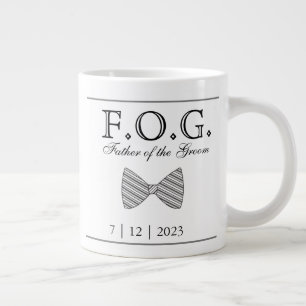 Far i Groom Bröllop Date Keepsak Jumbo Mugg