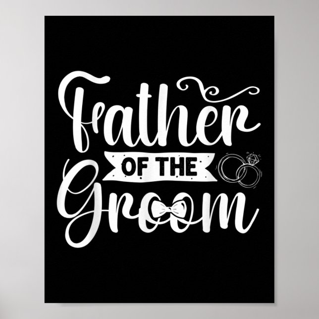 Far i Groom Bröllop Marskalkar Bachelor Par Poster (Framsidan)