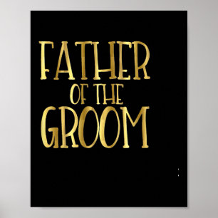 Far i Groom Bröllopsfest Bride Pappa Poster