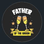 Far i Groom Bröllopsfest Ord Bachelor Runt Klistermärke<br><div class="desc">Far i Groom Bröllopsfest Ord Bachelor Pappa pappa 1</div>
