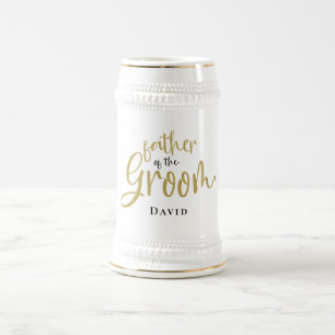 Far i Groom Gift Namn Black Guld Typografi Sejdel