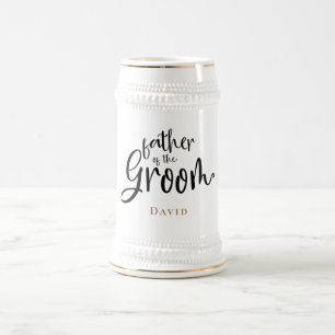 Far i Groom Gift Namn Guld Black Typography Sejdel
