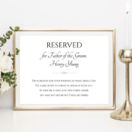 Far i Groom jag är i himlen för din Bröllop Poster