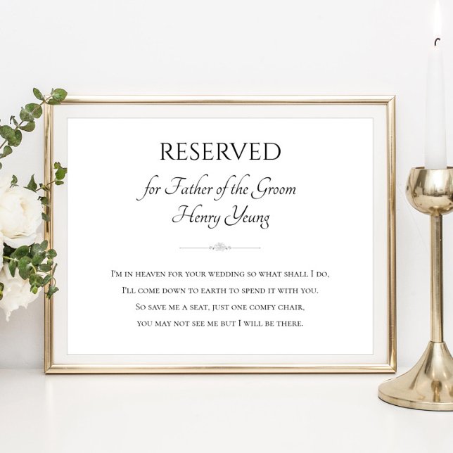 Far i Groom jag är i himlen för din Bröllop Poster (Skapare uppladdad)