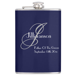 Far i Groom Monogram Bröllop Gift-Coolan Fickplunta