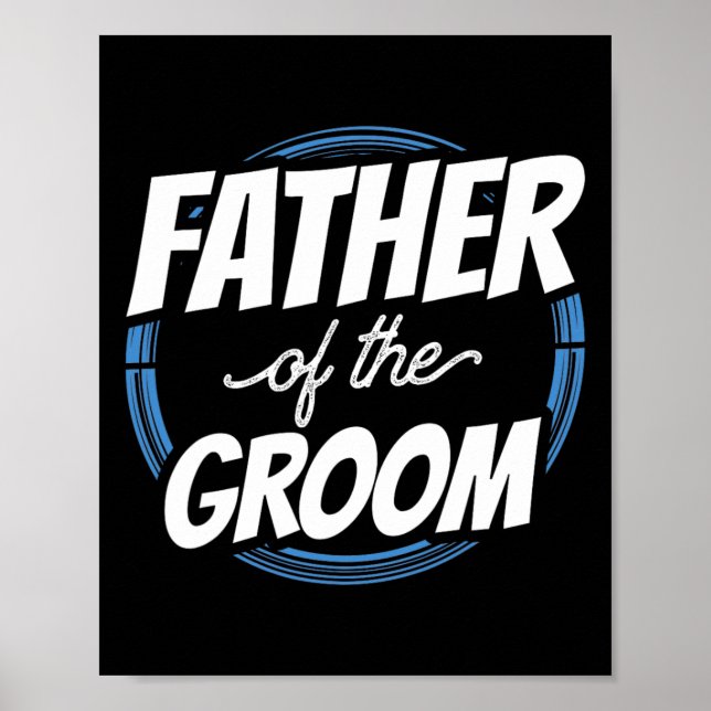 Far i Groom Ord Bachelor Party Bröllop Poster (Framsidan)