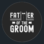 Far i Groom Ord Bachelor Party Bröllop Runt Klistermärke<br><div class="desc">Far i Groom Ord Bachelor Party Bröllop Pappa pappa 1</div>