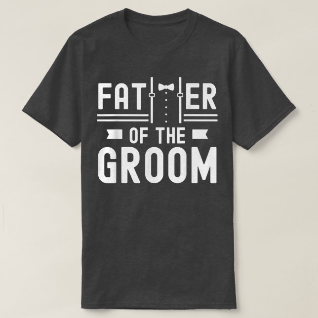 Far i Groom Ord Bachelor Party Bröllop T Shirt (Design framsida)
