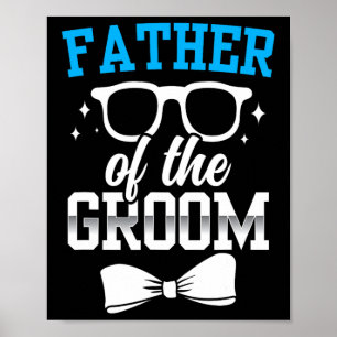 Far i Groom Party Bröllop Bachelor Ord Poster