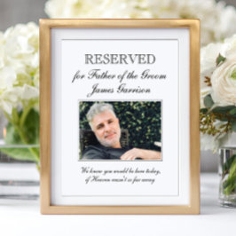 Far i Groom Photo Memorial Bröllop Poster