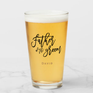 Far i Groom-skripttypografi/namn/gåva Glaskopp