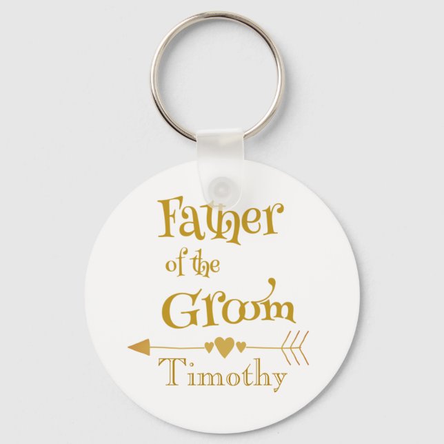 Far i Groom Wedding Favor Gift Nyckelring (Framsida)
