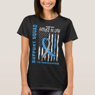 Far i lag typ 1 Diabetes Shirt Flagga S T