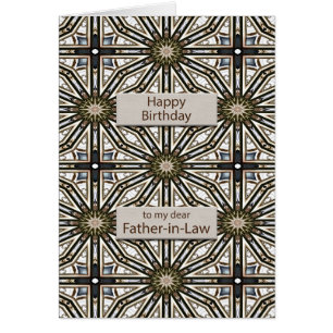 Far i Law Birthday Abstrakt Mandala Design Hälsningskort