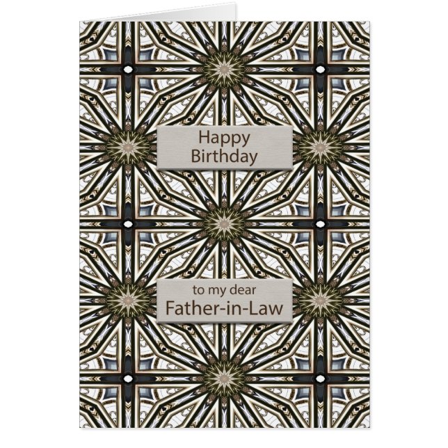 Far i Law Birthday Abstrakt Mandala Design Hälsningskort (Framsidan)