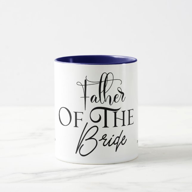 Far i Personligen Bride Flowing Script Mugg (Center)