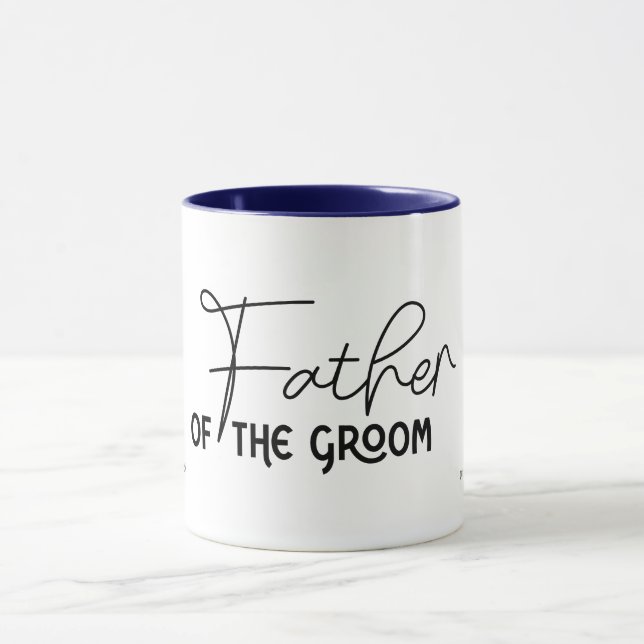 Far i Personligen Groom Flowing Script Mugg (Center)