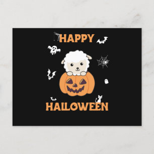 Får i Pumpkin Cute Sheep Happy halloween Vykort