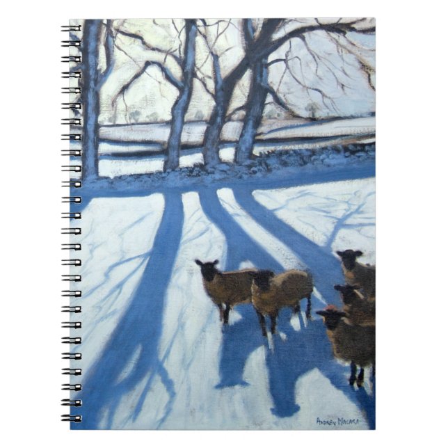 Får i snö Derbyshire Anteckningsbok (Framsidan)