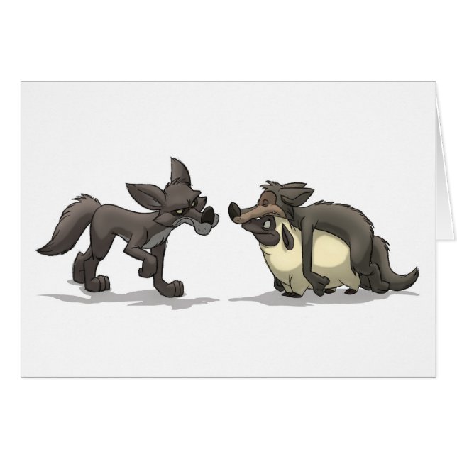 "Får i varg bekläda" kort (tom insida) (Framsidan Horizontal)