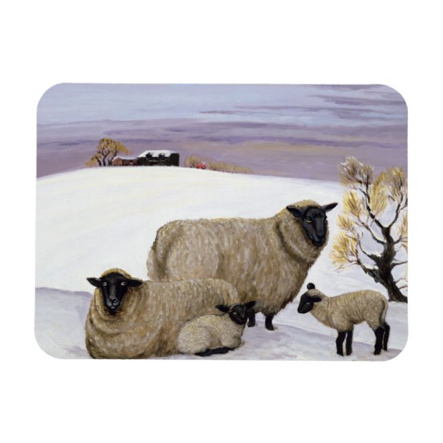 Får i vinter magnet (Horisontell)